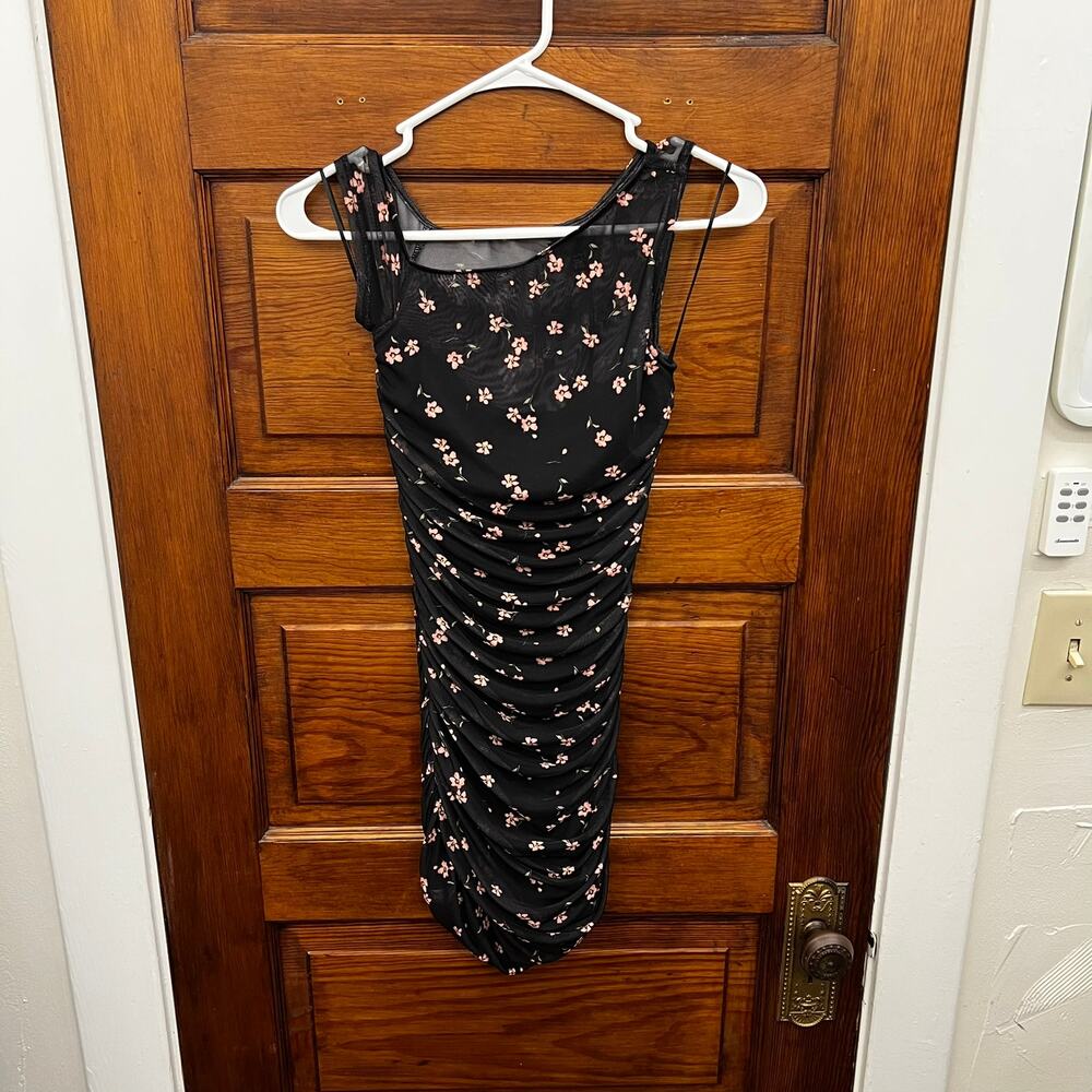 Afrm Rowena Floral One Shoulder Mini Dress Delicate Ditsy Women's XS NWT's $99